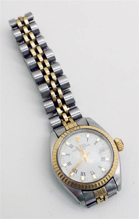 rolex oyster damenuhr gold